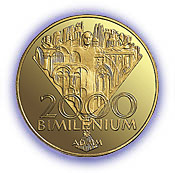 Pamätná zlatá minca v hodnote 10 000 Sk vydaná pri príležitosti roku 2000