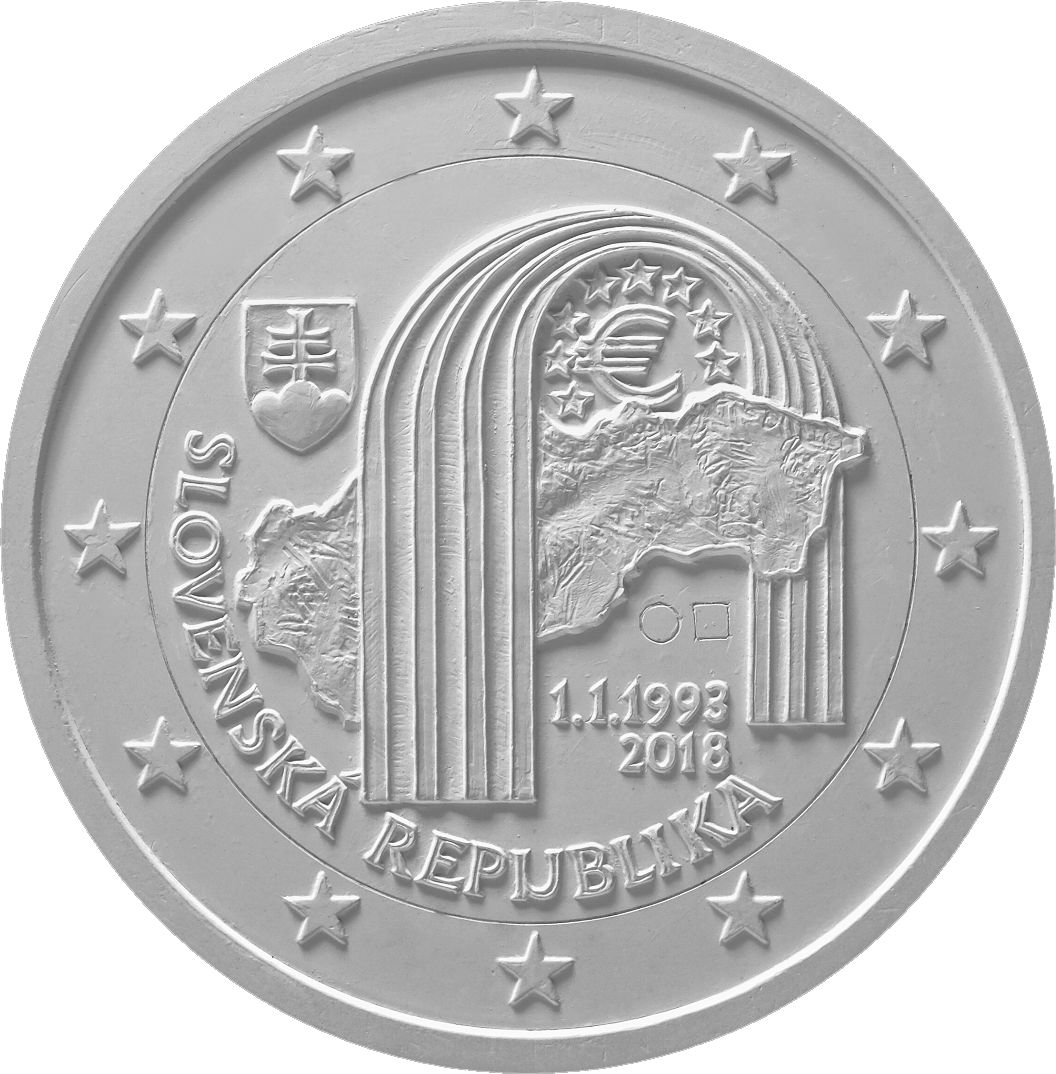 Pavel Károly: National side of the € 2 commemorative coin Pavel Károly: National side of the € 2 commemorative coin