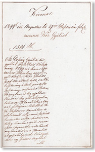 Zápisnica prípravného výboru z roku 1844