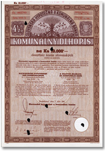 Komunálny dlhopis z roku 1941