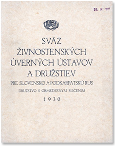 Výročná správa z roku 1930