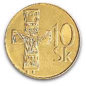 Banknotes and coins, 10 Sk